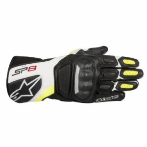 Alpinestars SP-8 v2 Gloves Black White & Yellow Fluo